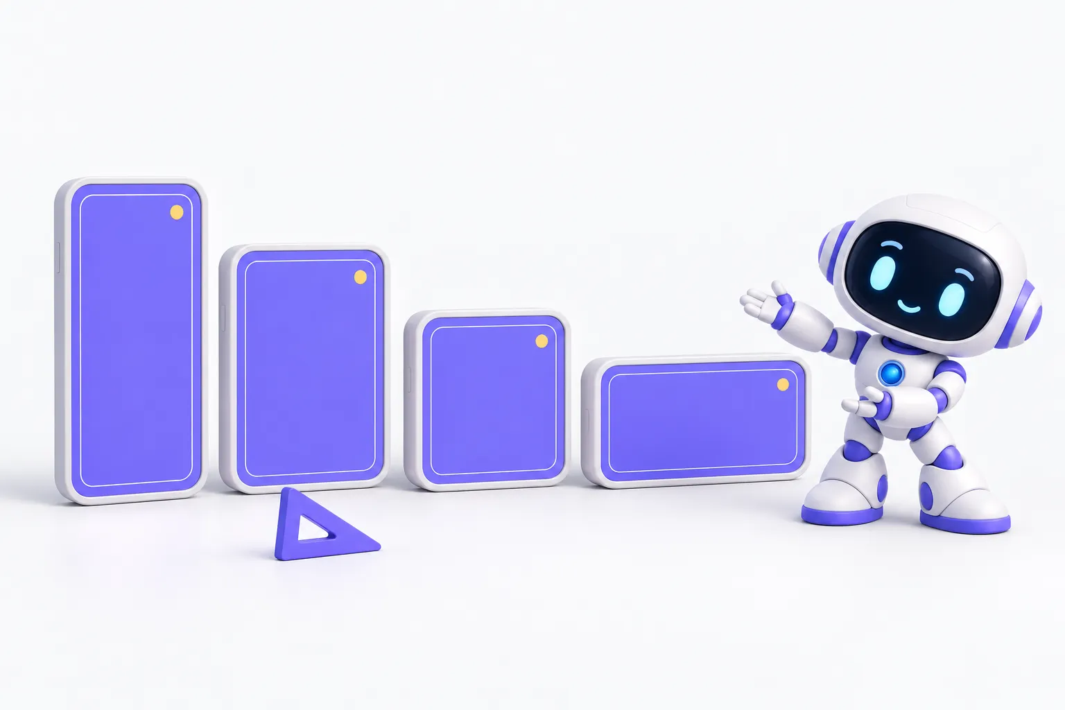 Four screens in 9:16, 4:5, 1:1 and 16:9 stand side by side, each with a safe area marked